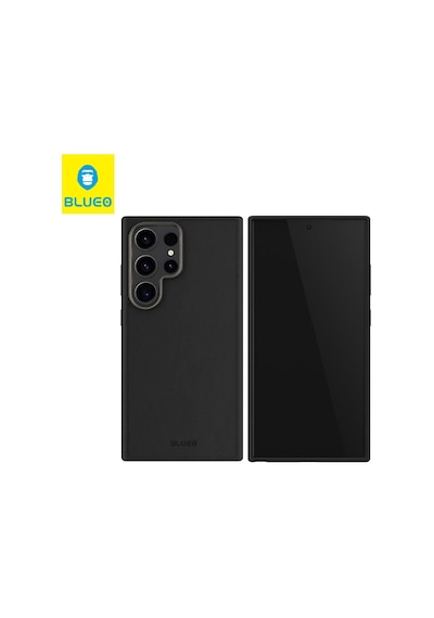 Mr. Gorilla Samsung Uyumlu S24 Ultra Termal Hava Kanallı Metal Kamera Korumalı Pu Deri Kılıf Siyah