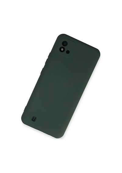 Realme C11 2021 Uyumlu Kılıf Nano İçi Kadife Silikon - Koyu Yeşil