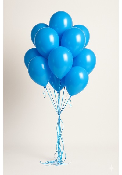 Pastel Balon 11 İnc 28 Cm Doğum Günü Parti Malzemeleri 10 Adet Mavi