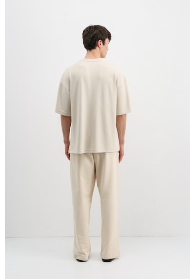 Modal Karışımlı Oversize Tişört Taş