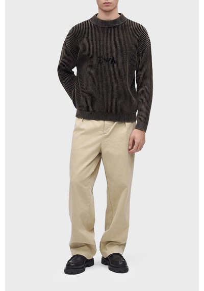 Emporio Armani Logolu Dik Yaka Kazak Erkek Kazak Em006450 Af29845 F6008 Kahve