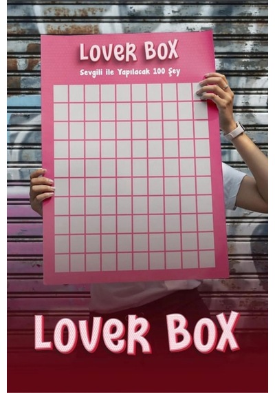 Poster Çiftlere Özel Anı Listesi Romantik Eğlenceli Sevgiliyle Yapılacak 100 Şey Kazı Kazan Posteri