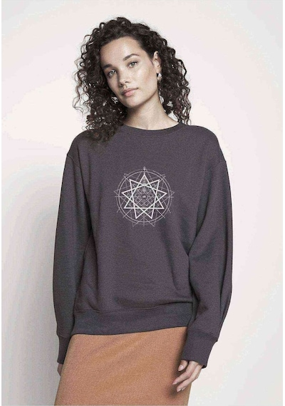 Ravado Goat Star Logo Baskılı Füme Antrasit Kadın Sweatshirt