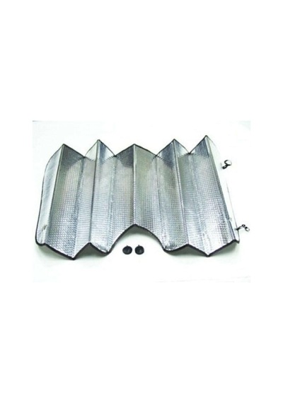 Trendlıfeoto Araba Ön Cam Güneşliği Balonlu Metalize Parlak Alüminyum Katlanabilir Oto Güneşlik 130x60cm