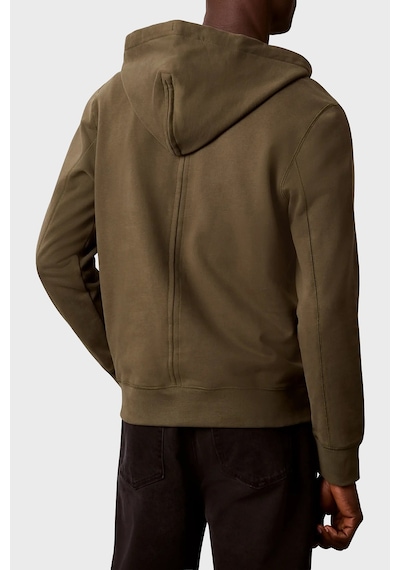 Calvin Klein Pamuklu Kapüşonlu Fermuarlı Sweat Lv04rj202glı1 Erkek Sweat Lv04rj202g Lı1 Haki