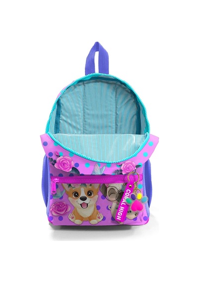 Minik Yuva Sırt Çantası Pembe Köpek Desenli İki Bölmeli 23550