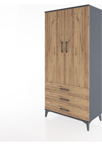 Hyperion Dolap 2 Raflı 3 Çekmeceli 2 Kapaklı 88x44x182 Antras... Antrasit Hyperion Dolap 2 Raflı 3 Çekmeceli 2 Kapaklı 88x44x182 Antras... Antrasit