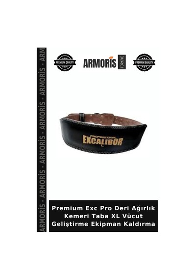 Premium Exc Pro Deri Ağırlık Kemeri Taba Xl Vücut Geliştirme Ekipman Kaldırma Kahverengi