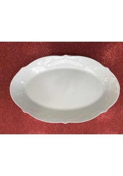 Porland Porselen Queen Beyaz 30 Cm Kayık Tabak