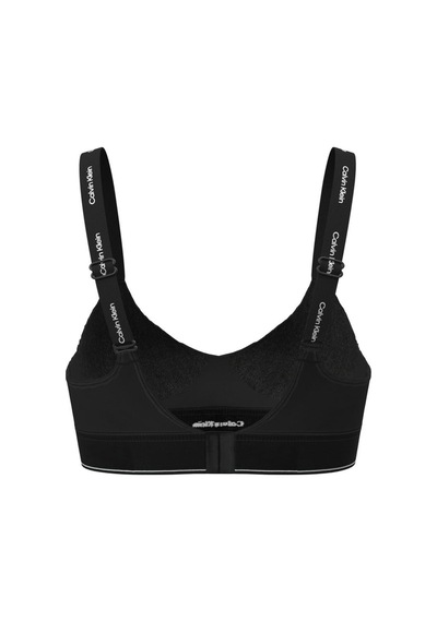 Calvin Klein Kadın Pamuklu Elastik Logo Desenli Bel Bantlı Siyah Büstiyer-13386 Siyah