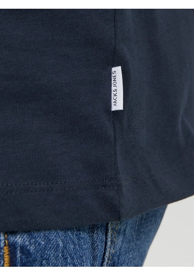 Jack & Jones Jack&jones 12156101 0 Yaka Erkek Basic Tshirt - Lacivert Lacıvert