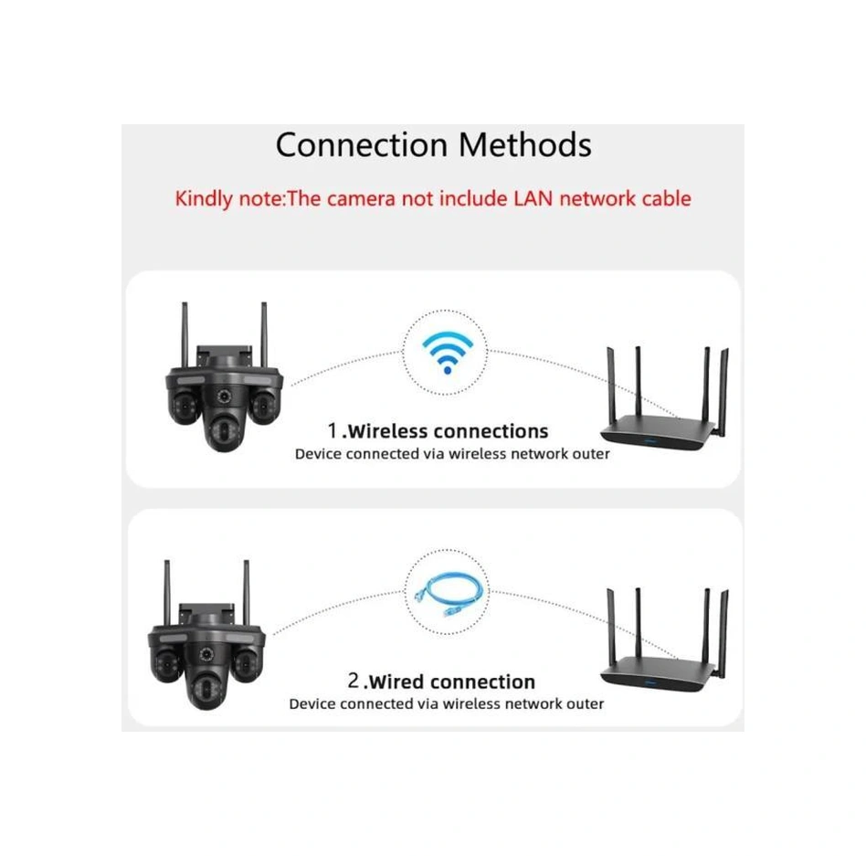 Avenir Av-s344 16mp 4 Kameralı Ptz Wifi Kamera