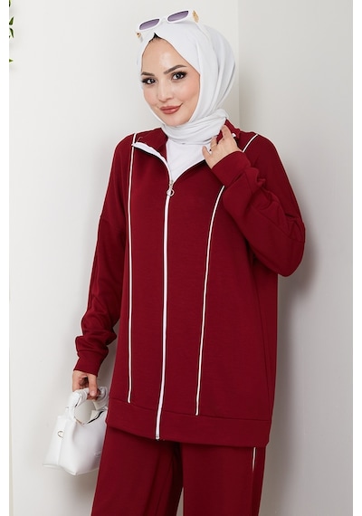 Bestenur Biyeli Oysho İkili Takım 1608 - Bordo Bordo