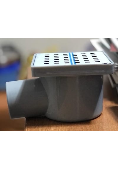 Üstü Krom Altı Plastik 10X10 Yer Süzgeci 50 Yandan Çıkışlı