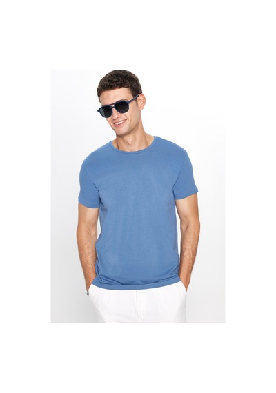 Tudors Erkek Slim Fit Dar Kesim Pamuklu Yumuşak Dokulu Esnek Kumaş Düz Basic Mavi Bisiklet Yaka Tişört-31554-mavi Mavi Tudors Erkek Slim Fit Dar Kesim Pamuklu Yumuşak Dokulu Esnek Kumaş Düz Basic Mavi Bisiklet Yaka Tişört-31554-mavi Mavi