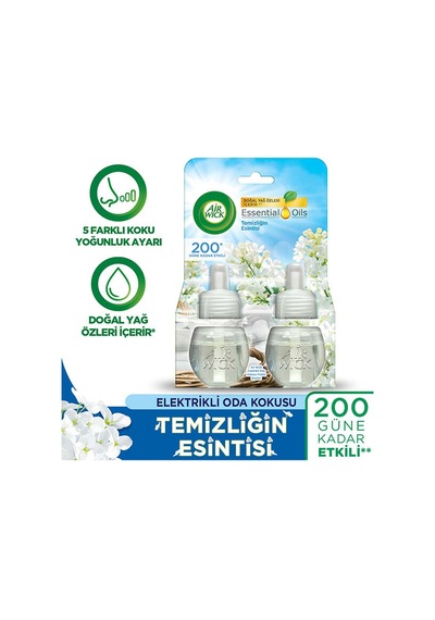 3 Adet Air Wick Elektrikli Yedek Temizlik Esintisi 2'li Çok Renkli