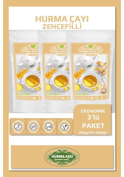 Hurma Aşkı Hurma Çayı Zencefilli 3 x 200 G