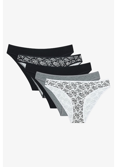 Penti Simple Roses 5li Çok Renkli Slip Külot Açık Gri