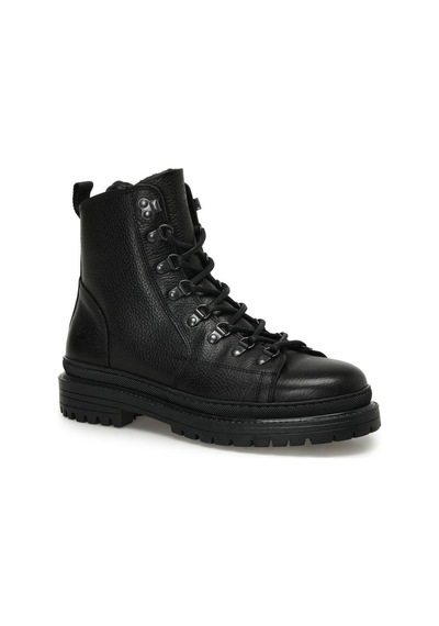 Lumberjack Esteves 3pr Siyah Hakiki Deri Comfort Casual Postal Bot Siyah