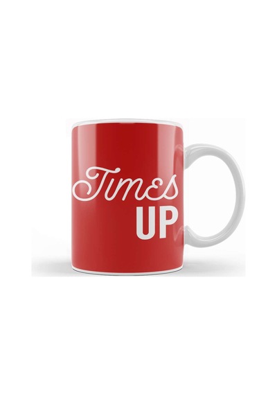 Times Up Caligraphy Font Kupa Bardak Porselen Karışık