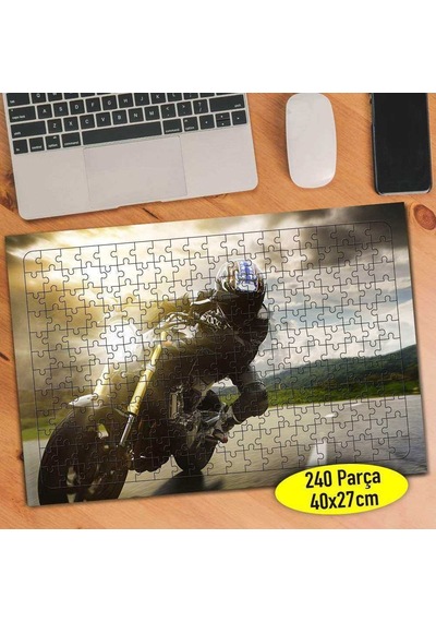 Hız Tutkunu Motorsiklet Yarışı 240 Parça Puzzle Yapboz-112017101