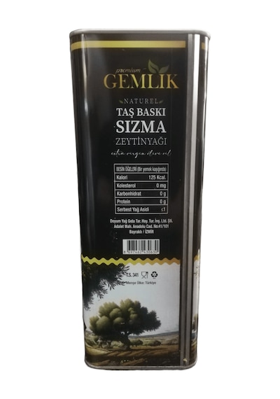 Sızma Zeytinyağı 5 lt. (Naturel & Soğuk Sıkım Taş Baskı)