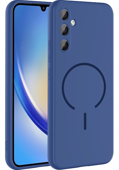 Galaxy Uyumlu A34 Kılıf M-safe Şarj Özellikli Zore Meta Kapak