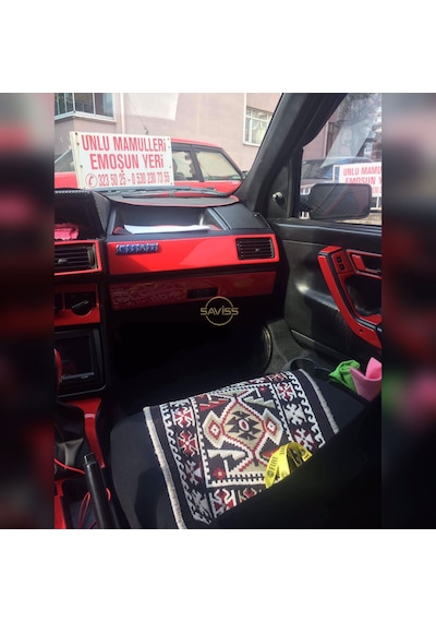 Fiat Tempra Tipo 54 Parça Kırmızı Full Set Torpido Maun Kaplama