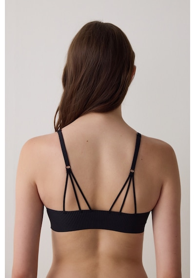 Penti Siyah Fit Dikişsiz Balensiz Push Up Sütyen
