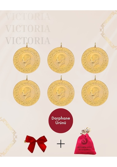 Vıctorıa Gold 6 Adet Yarım Altın -eski Tarihli Kulplu 22 Ayar