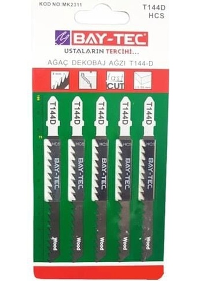 T 144 D Ahşap Dekupaj Testere Ağzı Baytek-5 Li Set