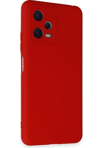 Cosmotex Newface Xiaomi Redmi Note 12 5g Kılıf Nano İçi Kadife Silikon - Kırmızı