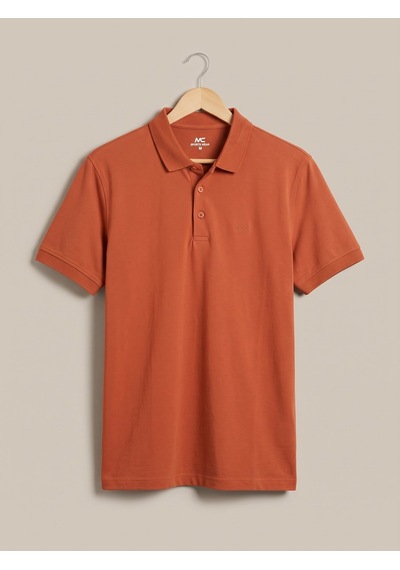 Maccali Erkek Kiremit Yazlık Basic Polo Yaka Tişört