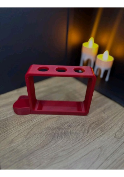 3 Lü Diş Fırça Tutucu Ve Diş Macunu Rafı Stand Kırmızı / Beyaz / Siyah Kırmızı