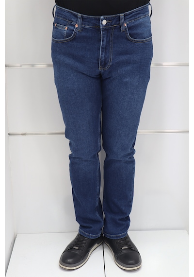 Denim Cartel Dmctekstil Erkek Normal Bel Dar Kesim Boru Paça Jean Pantolon Koyu Mavi