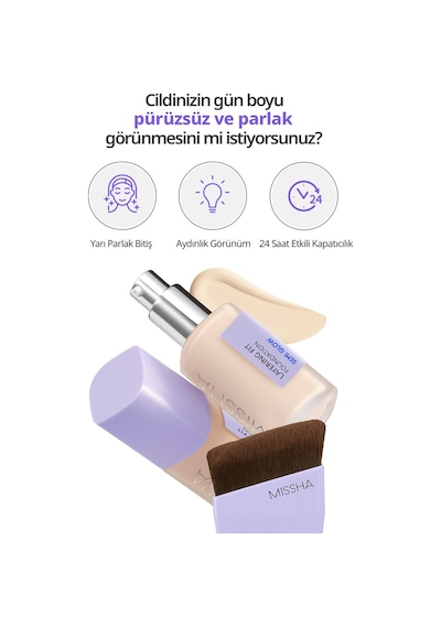 Yarı Parlak Bitişli Nemlendirici Fondöten Mıssha Layering Fit Foundation Semi Glow No21 Vanilla 21