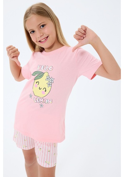 Rolypoly Kız Çocuk Pembe Şort Takım Rp3777-c-v2 Pembe