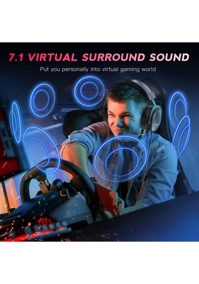 Fıfıne 3,5 Mm Ses Jaklı Oyun Usb Kulaklığı, 7.1 Surround Ses, Çıkarılabilir Mikrofon, Ses Kontrolü, Sku: Smgstkd688651b54