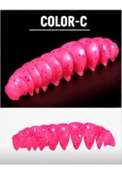 Üzümoğlu Benekli Pembe Rezene Aromalı Silikon Tırtıl 50mm 8 Adet