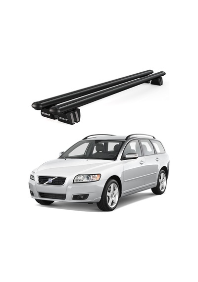 Pençe Volvo V50 Sw 2004-2013 Uyumlu Siyah Ara Atkı Port Bagaj Tavan Barı