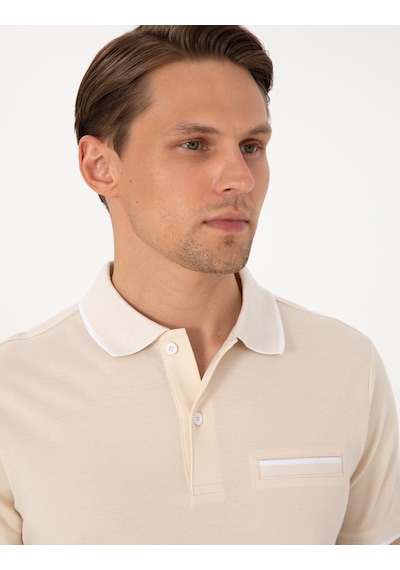 Pierre Cardin Erkek Bej Tişört 50307562-vr011 Bej
