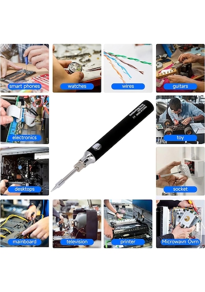 Valkyrie Şarjlı Kablosuz Lehim Makinası - 5 Saniyede Isınma - 30 Dakika Kullanım - Usb Type-c Şarj - 3 Farklı Isı Modu - 450 Derece
