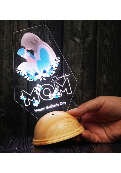 Happy Mother's Day, Tesettürlü Anneye, Anne Adayına Led Lamba