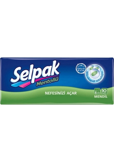 Selpak Mentollü Mendil 10 X 4 Paket 40 Adet