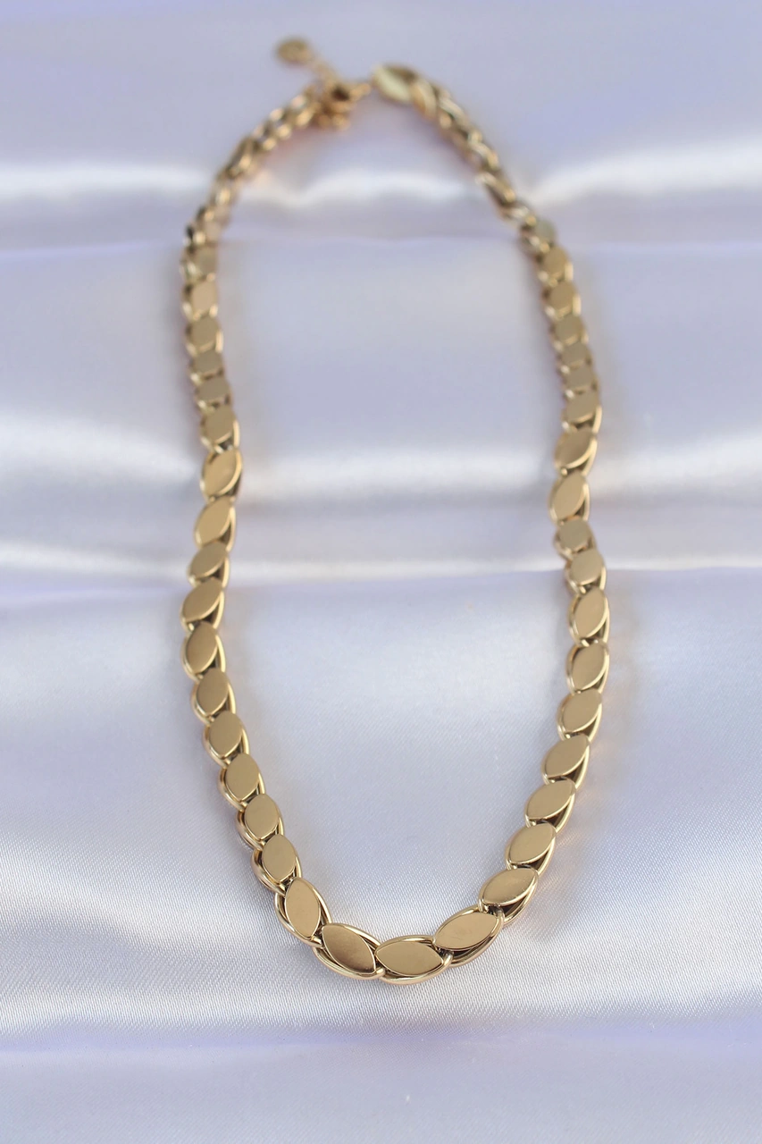 316l Çelik Gold Renk Arpa Model Kolye - Tj-bko8748 Gold