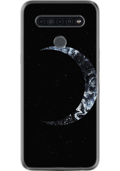 LG Uyumlu K61 Kılıf Desenli Yalnız Ay 1744