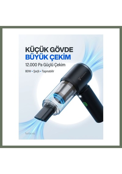 Bezos Vacuum Plus Snv-3002 15in1 Profesyonel 12.000pa Emiş Güçlü Üflemeli Şarjlı Mini Araç Süpürgesi Bezos1