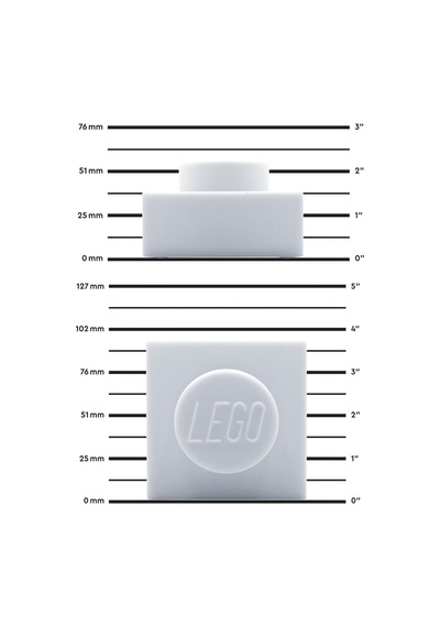 Lego İkonik 1x1 Plakalı Gece Lambası - Beyaz Lp50 , Gençler, Çocuklar Ve Yetişkinler İçin Yumuşak Silikon Renk Diğer