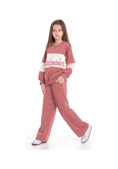 Modanino Kız Çocuk 3 İplik Ve Şardonsuz Eşofman Takımı 5-9 Yaş 12487 Gül Kurusu Modanino Kız Çocuk 3 İplik Ve Şardonsuz Eşofman Takımı 5-9 Yaş 12487 Gül Kurusu