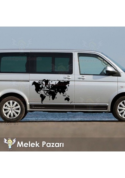 Dünya Pusula Off Road Karavan Sticker
